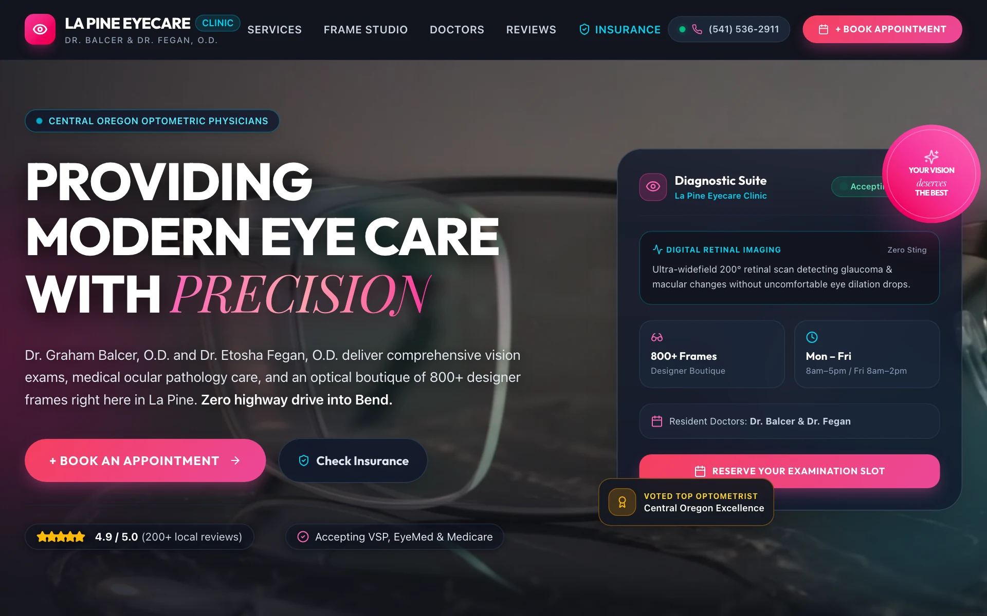 La Pine Eyecare tile example